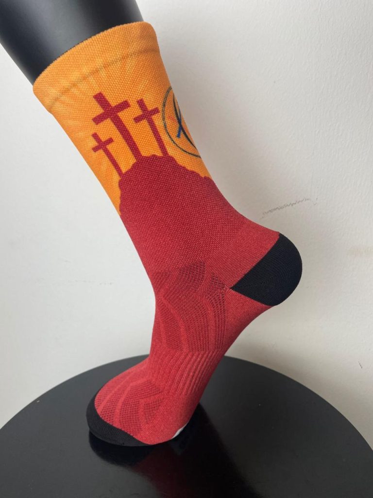 Golgotha Three Crosses Redemption Faith Sock